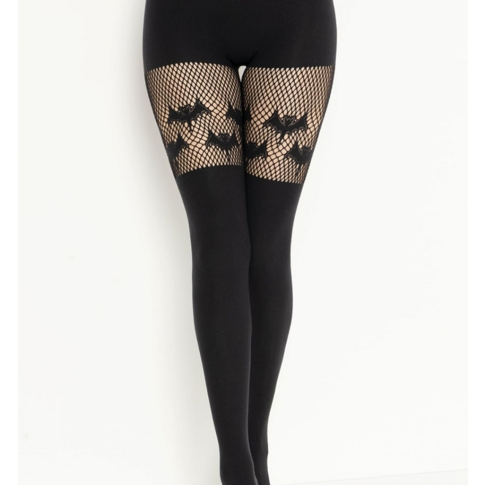 BLACKMILK BATS BLACK SUSPENDER HOSIERY